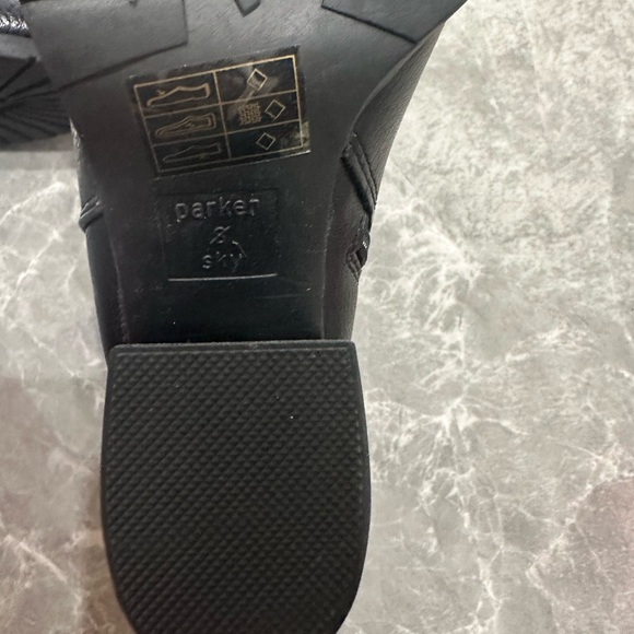 Parker & Sky Black Chunky Boots Zippy Charm Women’s Size 6M - Picture 5 of 5